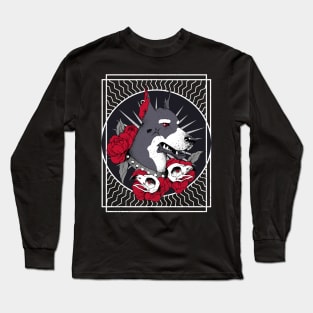 punk goth dog- aesthetic Long Sleeve T-Shirt